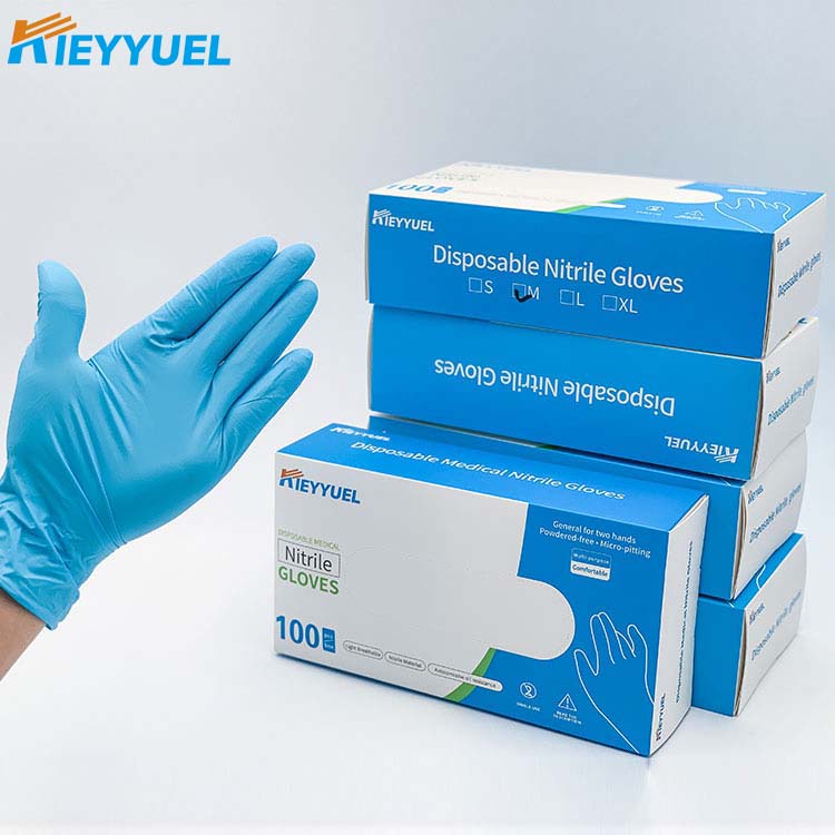 Luvas descartáveis ​​de nitrilo medicinal